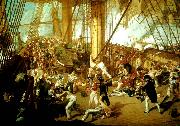 Denis Dighton the battle of trafalgar oil painting artist